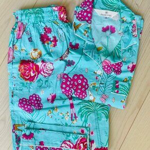 BRAND NEW Hand Block Print Long Pajamas Set Summer pajamas Set Gift For Her